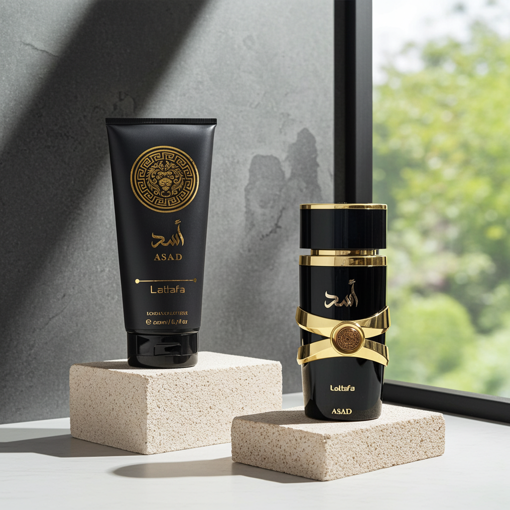 Set Loción Corporal + Perfume Lattafa Asad