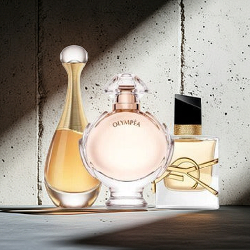 Set de 3 Perfumes Femeninos: J'adore Dior + Olympea + Yves Saint Laurent