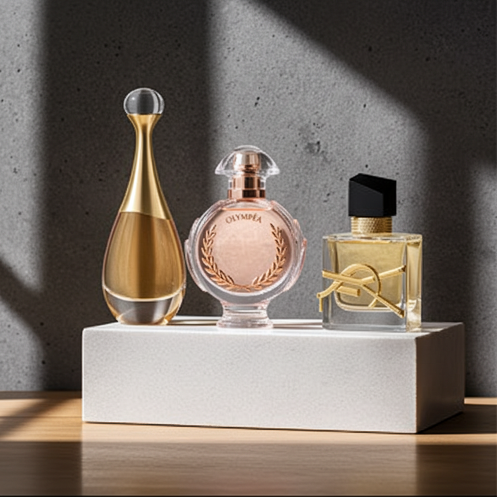 Set de 3 Perfumes Femeninos: J'adore Dior + Olympea + Yves Saint Laurent