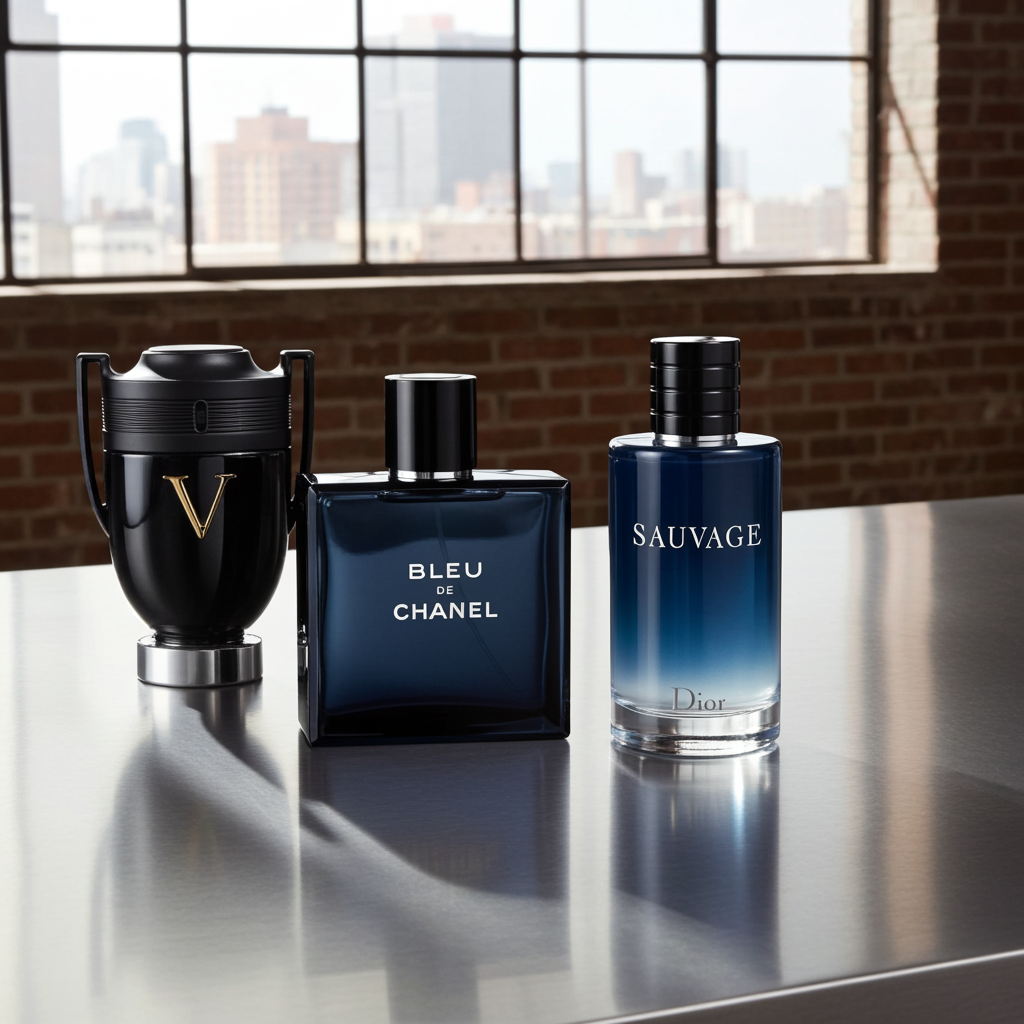 Set de 3 Perfumes Masculinos: Invictus Victory + Bleu de Chanel + Dior Sauvage