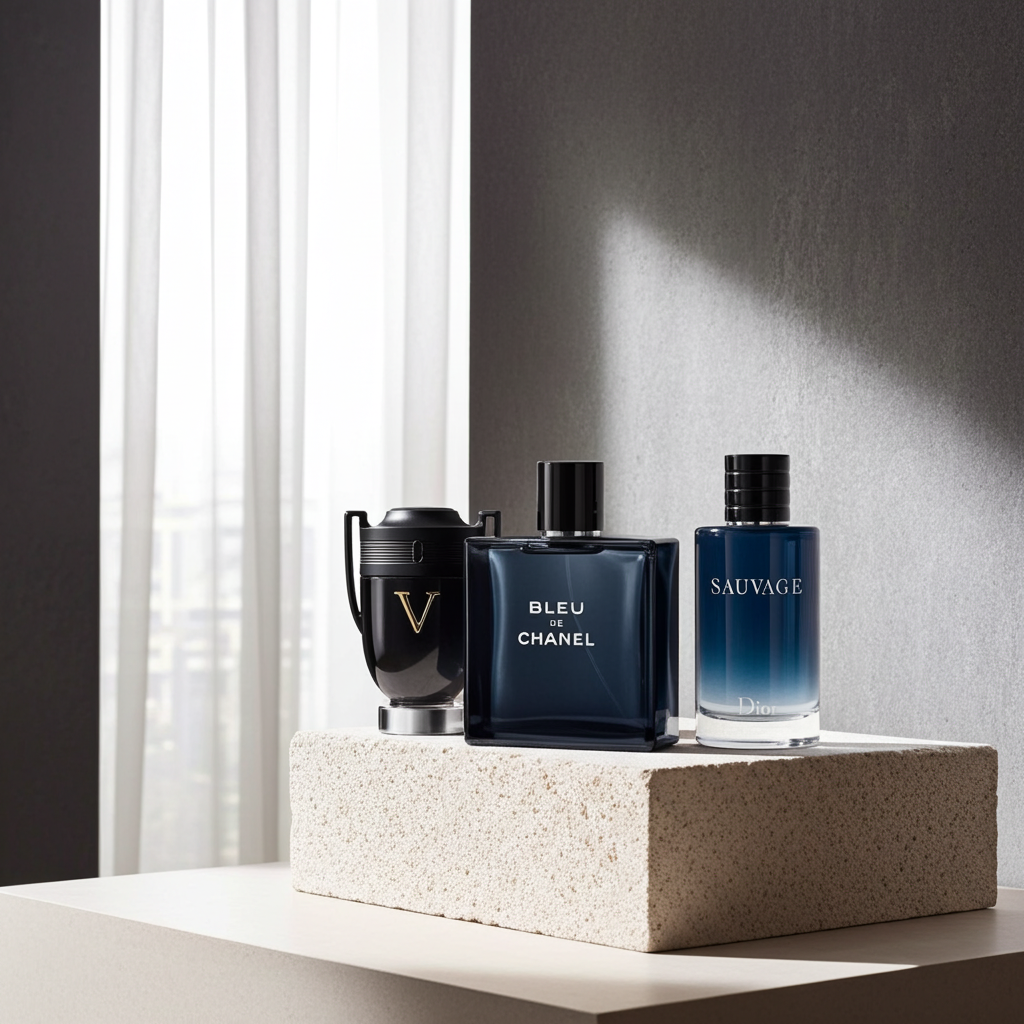 Set de 3 Perfumes Masculinos: Invictus Victory + Bleu de Chanel + Dior Sauvage
