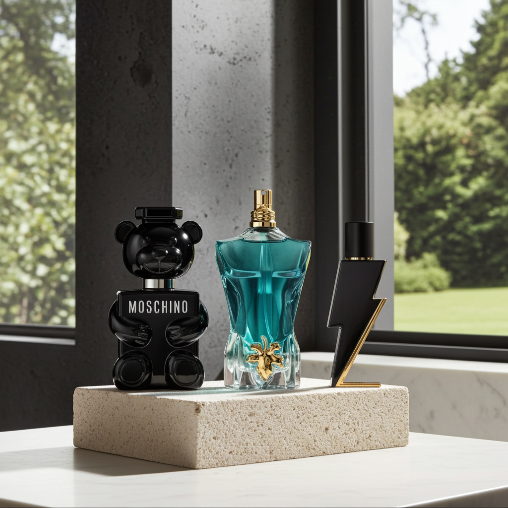 Set de 3 Perfumes Masculinos: Moschino Toy Boy + Le Beau Le Parfum + Boy Cobalt