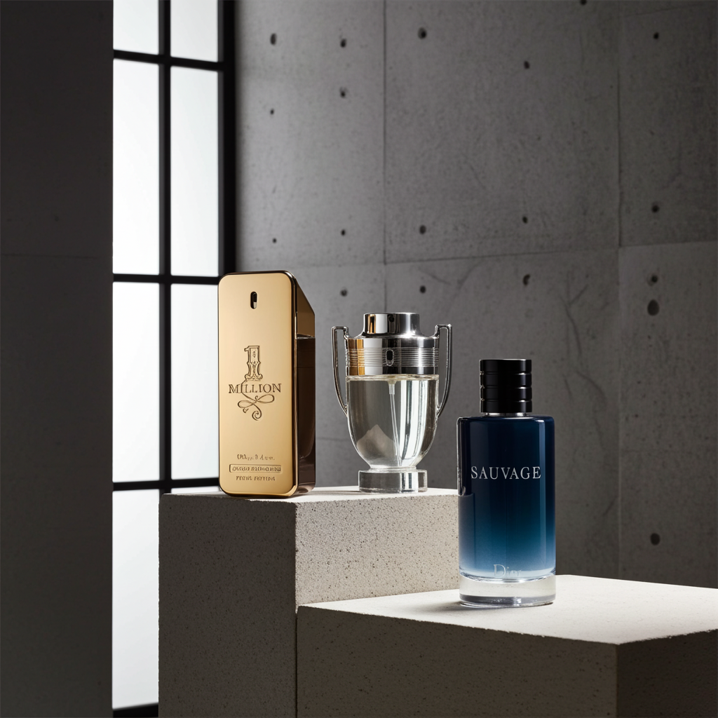 Set de 3 Perfumes Masculinos: Paco One Million + Invictus + Dior Sauvage